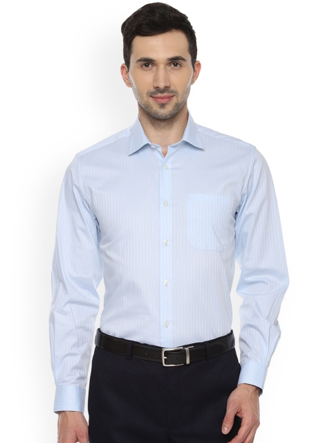 

Louis Philippe Men Blue Slim Fit Striped Formal Shirt