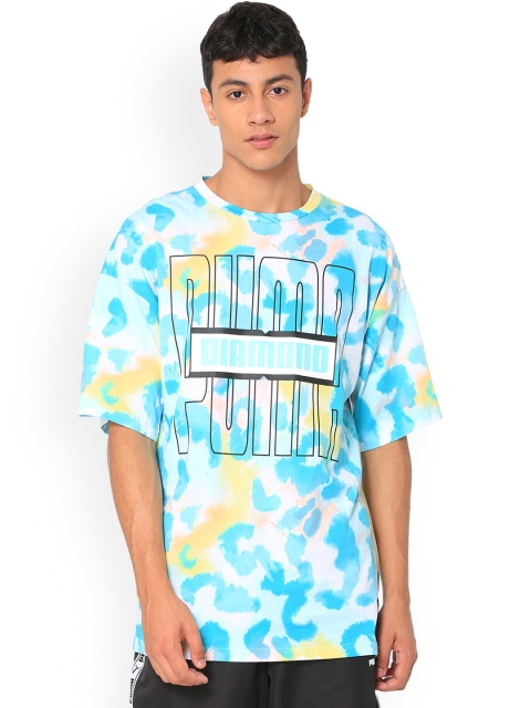 

Puma Men Multicoloured Printed Round Neck T-shirt, Multi