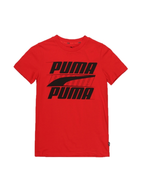 

Puma Boys Red Printed Round Neck T-shirt