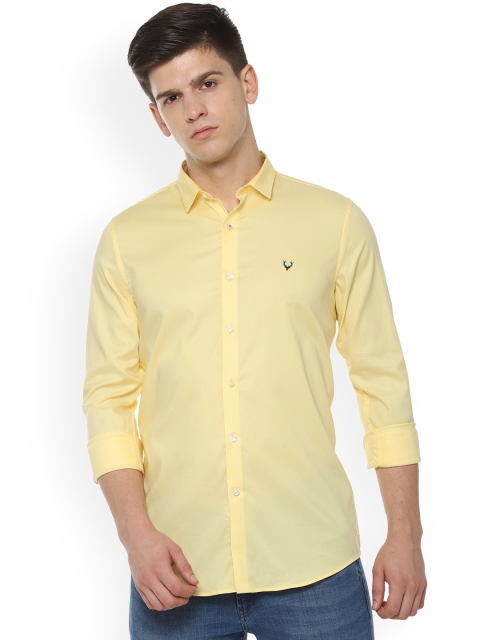 

Allen Solly Men Yellow Slim Fit Solid Casual Shirt