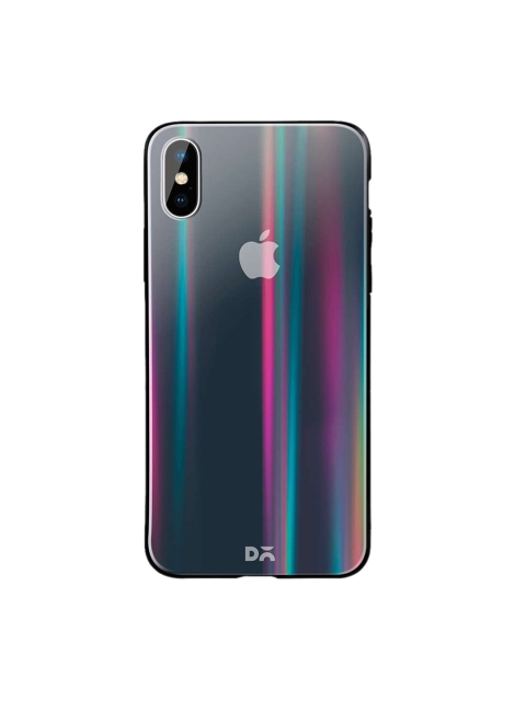 

DailyObjects Green iPhone X Holographic Glass Case Cover