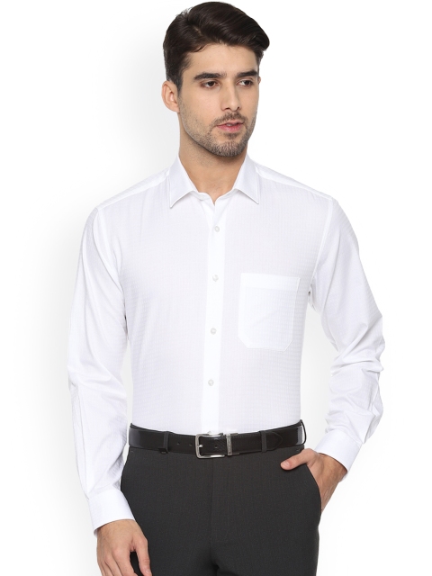 

Louis Philippe Men White Slim Fit Printed Formal Shirt