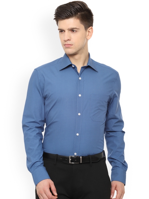 

Louis Philippe Men Blue Classic Regular Fit Printed Formal Shirt