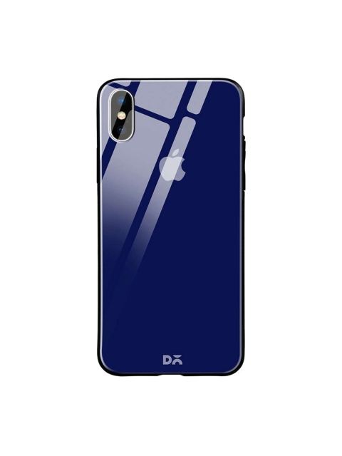 

DailyObjects Navy Blue iPhone XS Max Glass Case Cover