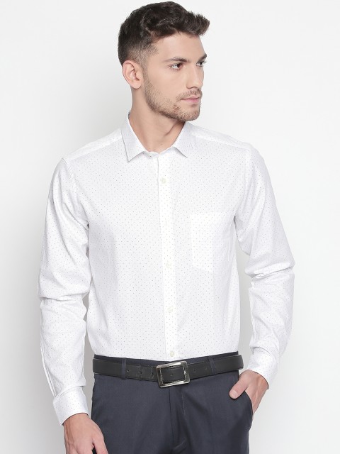 

RICHARD PARKER by Pantaloons Men Off-White Slim Fit Printed Formal Shirt