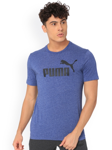 

Puma Men Blue Printed Round Neck T-shirt