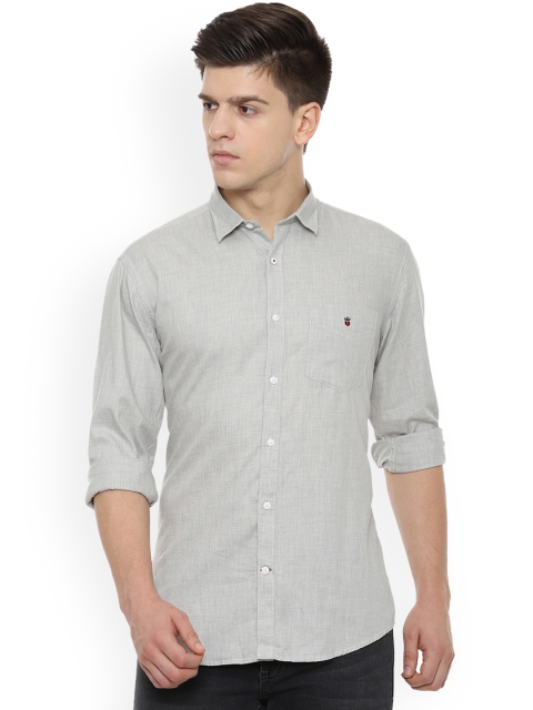 

Louis Philippe Men Grey Slim Fit Solid Casual Shirt
