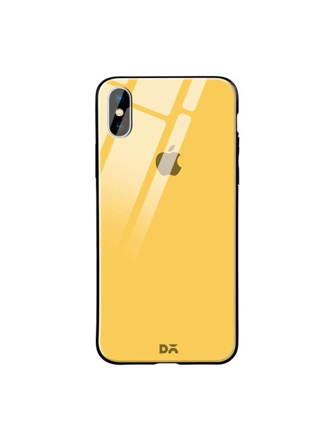 

DailyObjects Mustard Yellow iPhone XS Glass Case Cover
