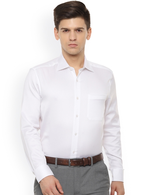 

Louis Philippe Men White Regular Fit Printed Formal Shirt