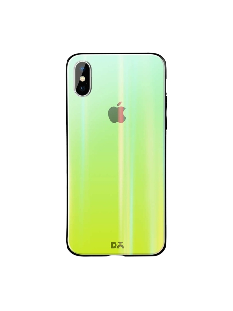 

DailyObjects Green iPhone XS Max Holographic Glass Case Cover