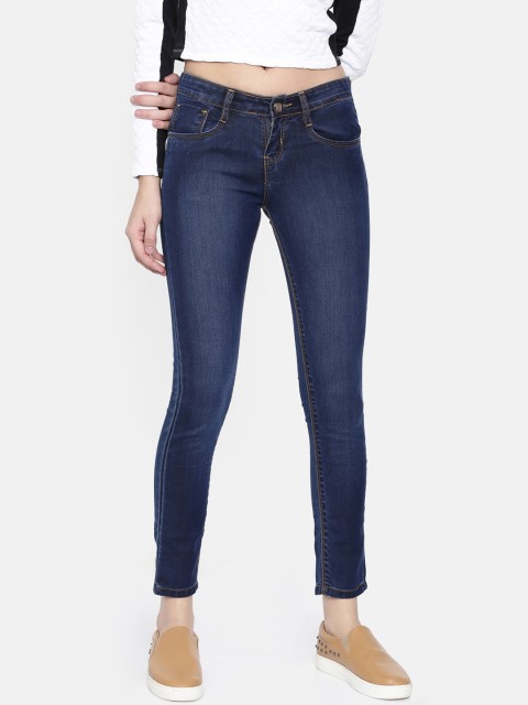 

ZHEIA Women Blue Skinny Fit Mid-Rise Clean Look Stretchable Jeans