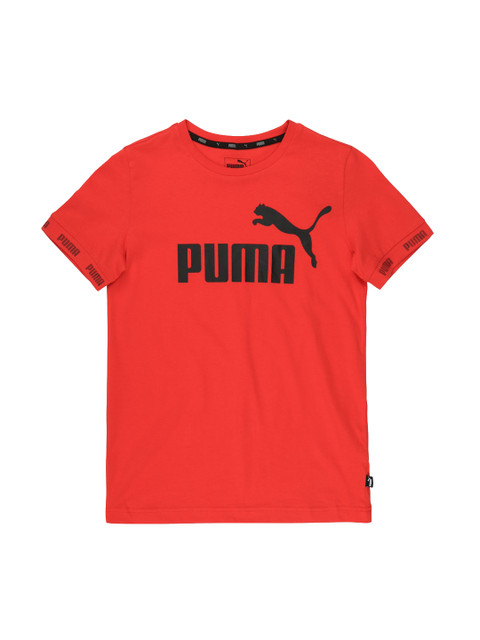 

Puma Boys Red Printed Round Neck T-shirt
