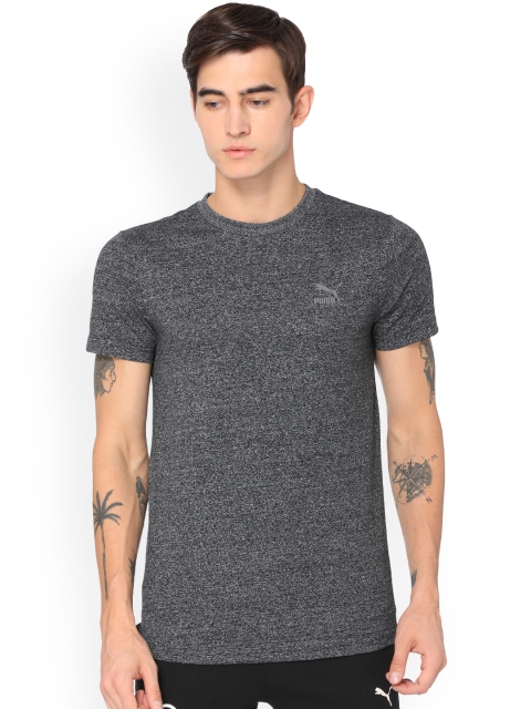 

Puma Men Black VK Stylized I Solid Round Neck T-shirt