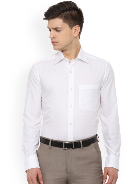 

Louis Philippe Men White Regular Fit Solid Formal Shirt