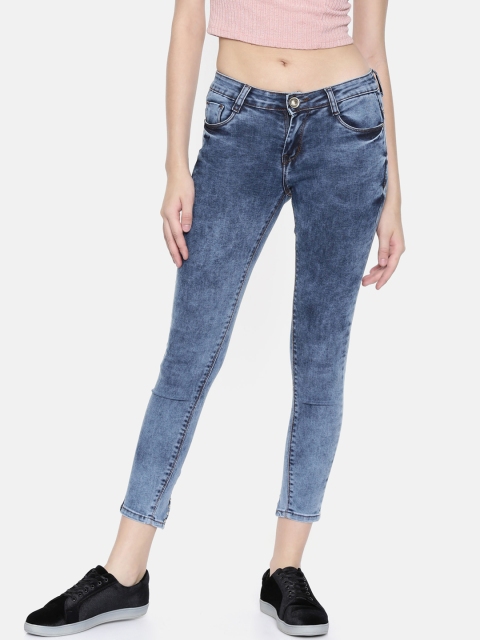 

ZHEIA Women Blue Skinny Fit Mid-Rise Clean Look Stretchable Jeans