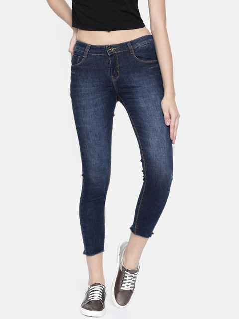 

ZHEIA Women Blue Skinny Fit Mid-Rise Clean Look Stretchable Jeans