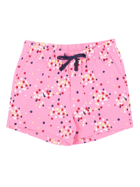

Pantaloons Junior Girls Pink Printed Regular Fit Hot Pants