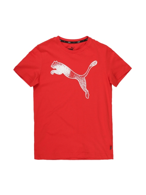 

Puma Boys Red Printed Round Neck T-shirt