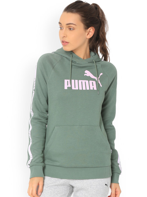 

Puma Women Green Tape Hoody TR Laurel Wreath Printed Jacket