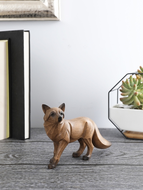

OddCroft Brown Poyresin Fox Figurine