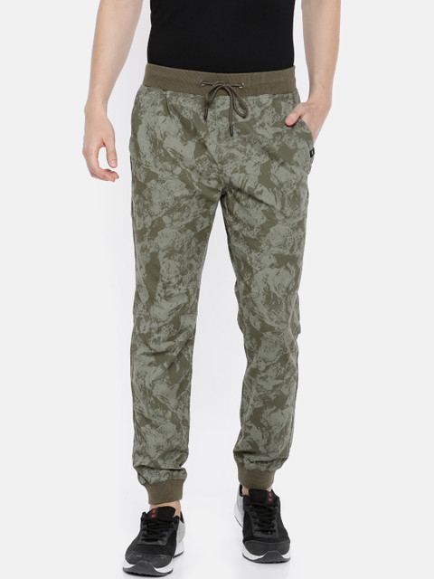 

4F Men Multicoloured Printed Slim-Fit Joggers, Multi