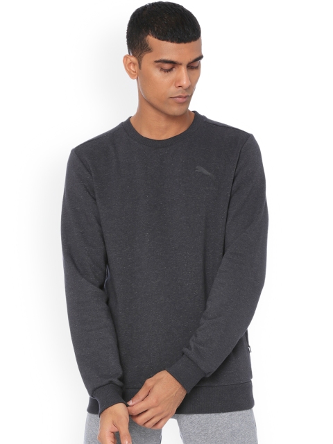 

Puma Men Grey Solid ESS Logo Crew Sweater