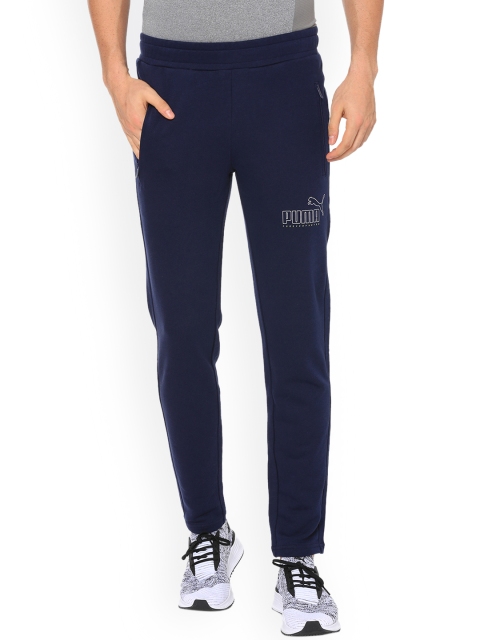 

Puma Men Blue Solid Straight-Fit Track Pants
