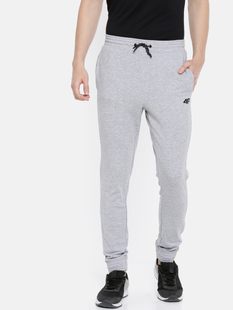 

4F Men Grey Melange Solid Slim-Fit Joggers