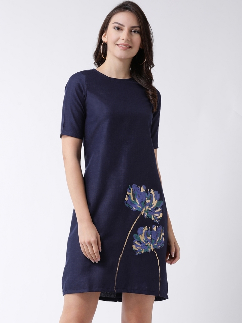 

pinwheel Women Navy Blue Printed Sheath Dress