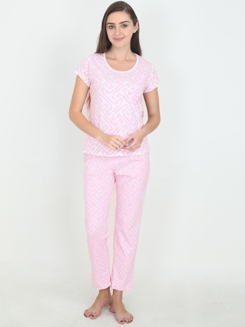 

Femmora Women Pink Printed Night suit