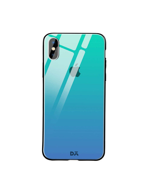 

DailyObjects Blue iPhone X Glass Case Cover