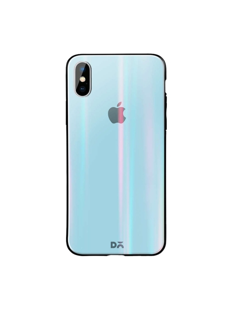 

DailyObjects Blue iPhone XS Max Holographic Glass Case Cover