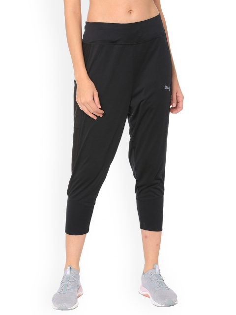 

Puma Women Black Solid Straight-Fit Trackpants
