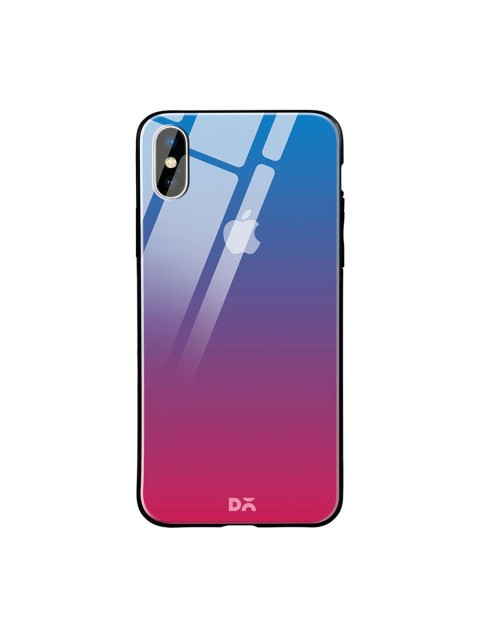 

DailyObjects Blue & Pink iPhone X Glass Case