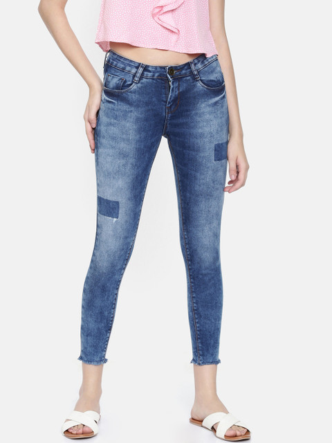 

ZHEIA Women Blue Skinny Fit Mid-Rise Clean Look Stretchable Jeans