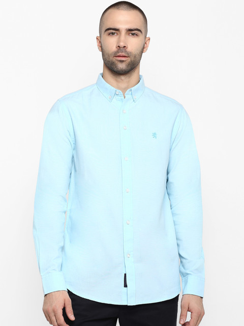 

Red Tape Men Blue Regular Fit Solid Casual Shirt