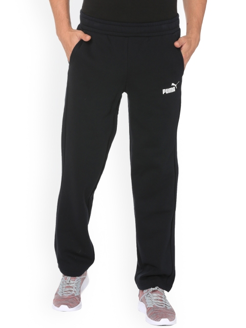 

Puma Men Black Solid Straight-Fit Trackpants