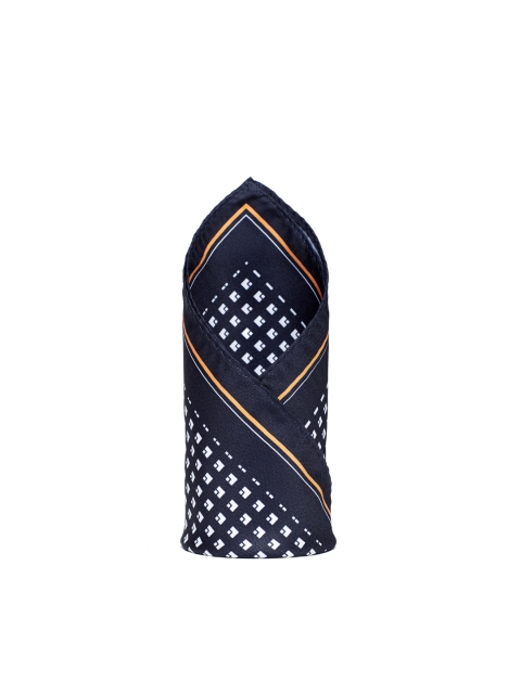 

Alvaro Castagnino Navy Blue Printed Pocket Square