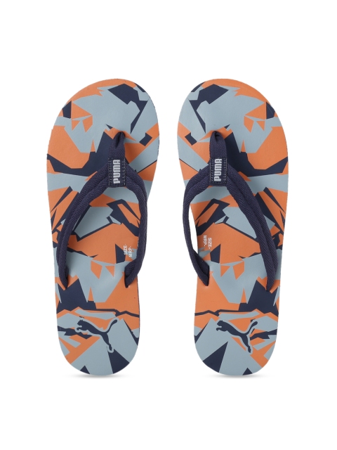 

Puma Unisex Blue & Orange Printed Thong Flip-Flops
