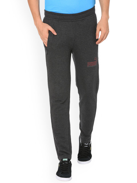 

Puma Men Grey Solid Straight-Fit Track Pants