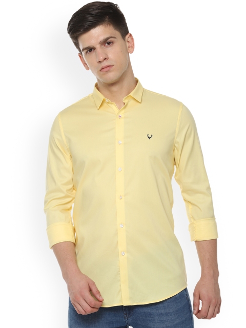 

Allen Solly Men Yellow Slim Fit Solid Casual Shirt