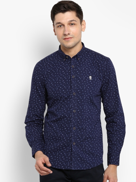

Red Tape Men Navy Blue Regular Fit Printed Casual Shirt