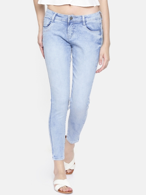 

ZHEIA Women Blue Skinny Fit Mid-Rise Clean Look Stretchable Jeans