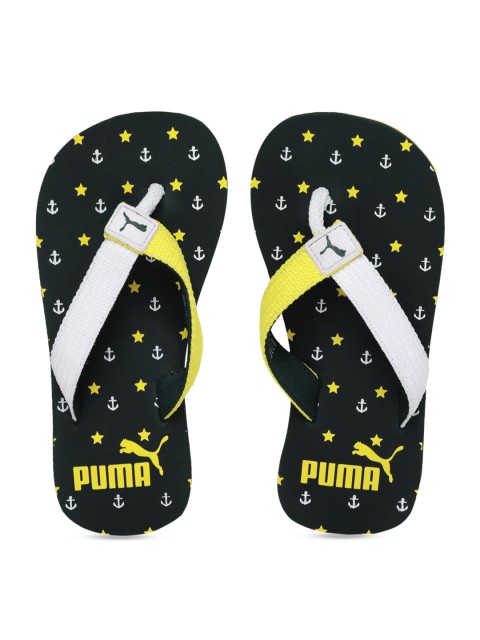 

Puma Unisex Yellow & White Printed Thong Flip-Flops