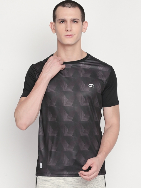 

Ajile by Pantaloons Men Black Printed Round Neck Pure Cotton T-shirt