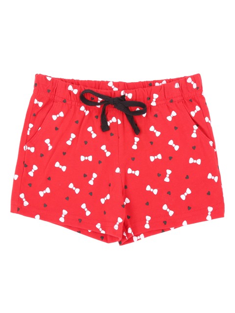 

Pantaloons Junior Girls Red Printed Regular Fit Hot Pants