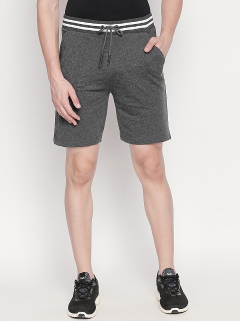 

Ajile by Pantaloons Men Grey Melange Solid Slim Fit Sports Shorts