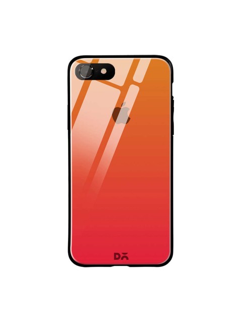 

DailyObjects Orange & Coral-Coloured iPhone 7 Glass Case Cover