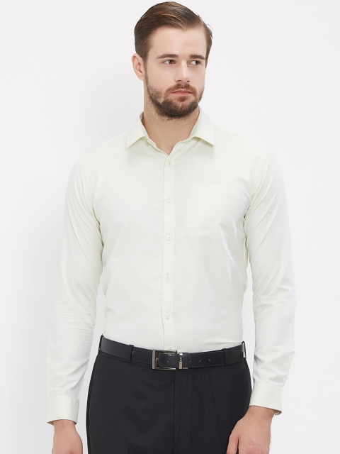 

EQUINOX Men Yellow Regular Fit Solid Formal Shirt