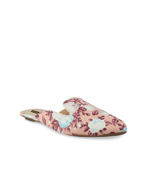 

Shoetopia Women Pink Printed Mules